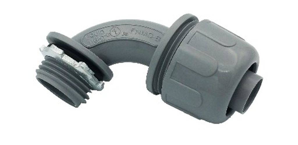 TP-3490CONDUITFIT - Liquid Tite Connector Fitting 90 Degree 3/4" PVC