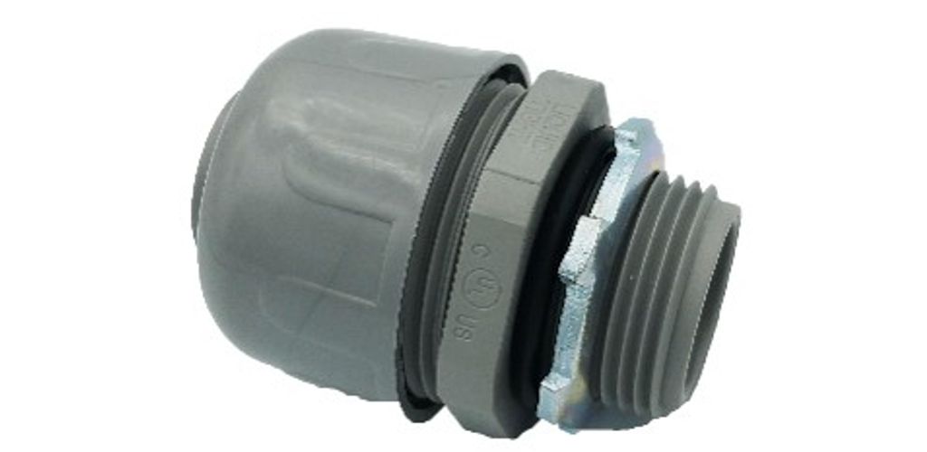 TP-12STCONDUITFIT - Liquid Tite Connector Fitting, Straight, 1/2" PVC
