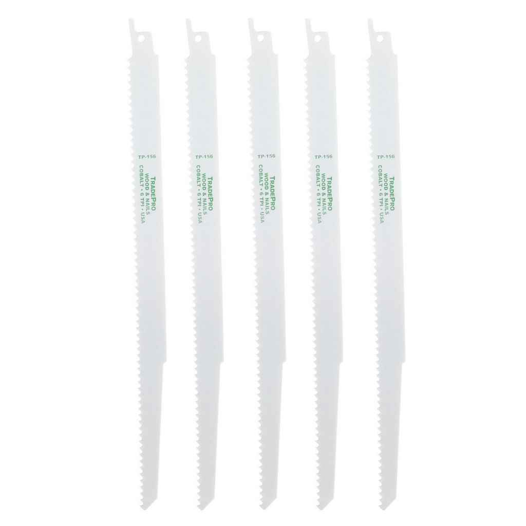 TP-156 - Bi-Metal Reciprocating Saw Blade - 12" x 3/4" x .050 with 6TPI (5 Blades Per Pack)
