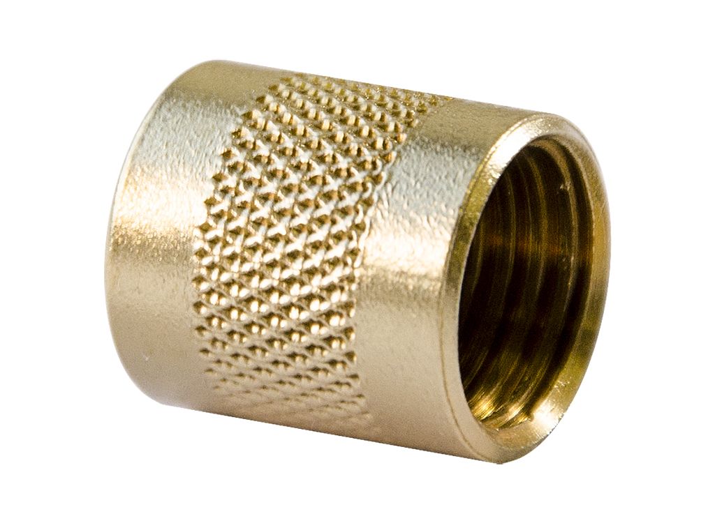 TP-2245/25 - 1/4” Flare Heavy-Duty Round Brass Cap With Neoprene O-Ring Seal - 25 Pack