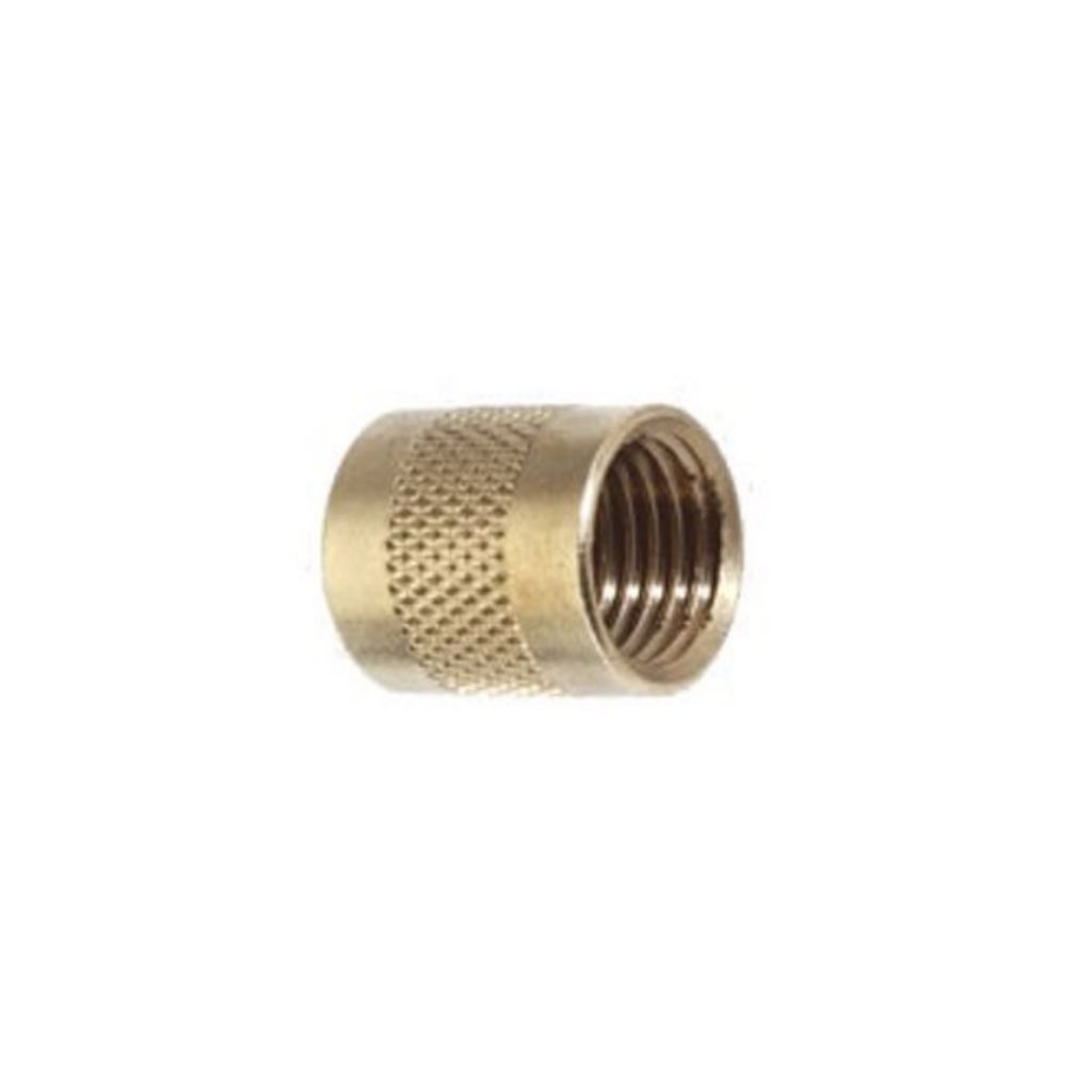 TP-2245S - 1/4” Flare Heavy-Duty Round Brass Cap With Neoprene O-Ring Seal - Single