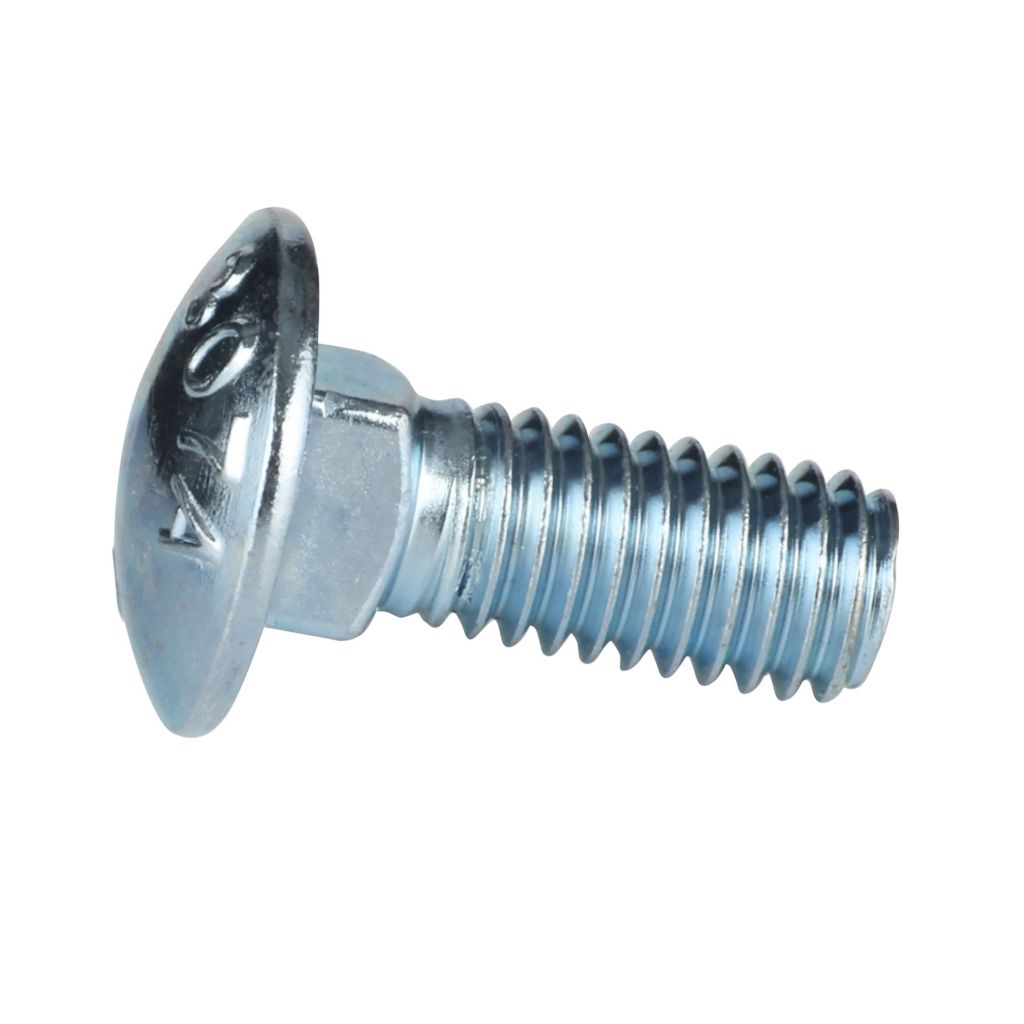 TP-38X1CB - 3/8"-16 X 1" Carriage Bolt Zinc Plated