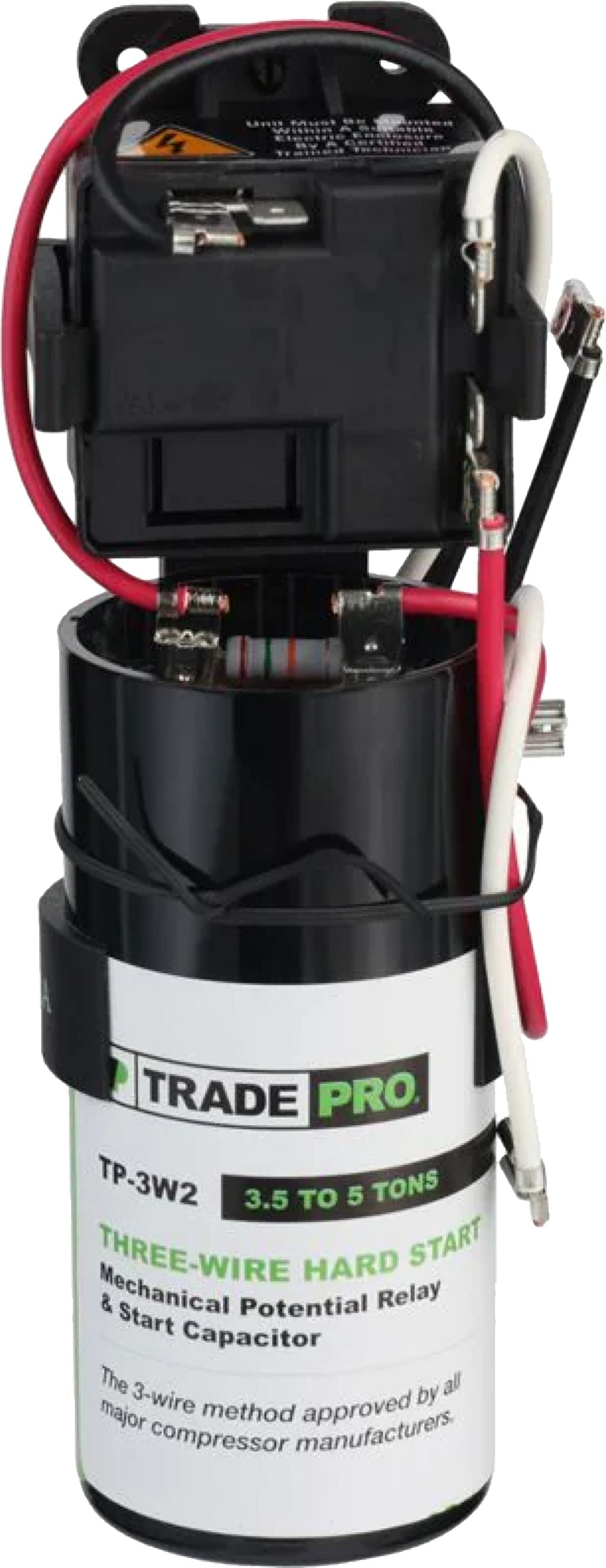 TP-3W2 - 3 Wire Hard Start Kit, 189-227 MFD, 3.5 to 5 HP, 208-277 VAC