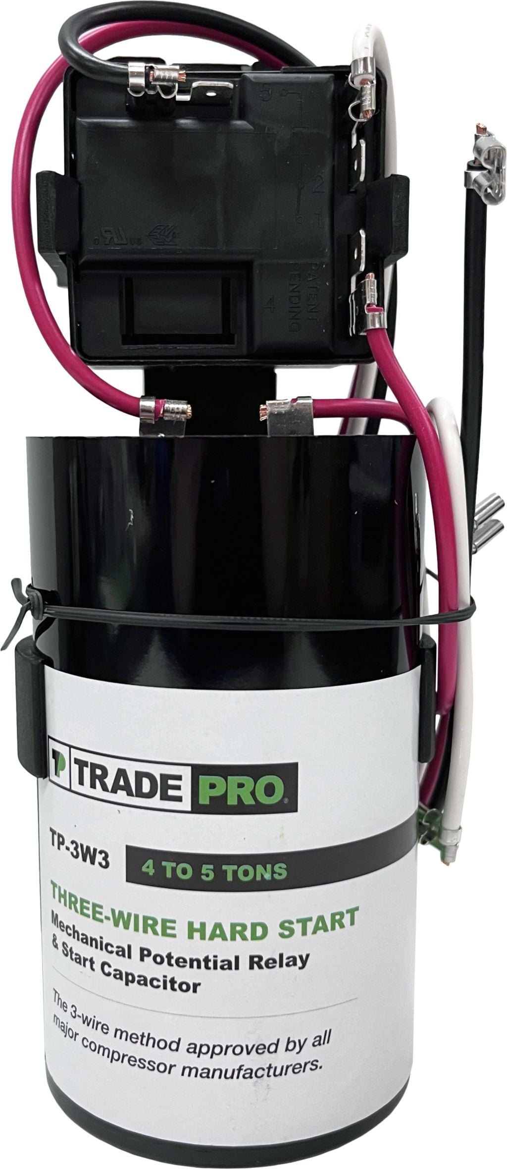 TP-3W3 - 3 Wire Hard Start Kit, 270-324 MFD, 4 to 5 HP, 208-277 VAC