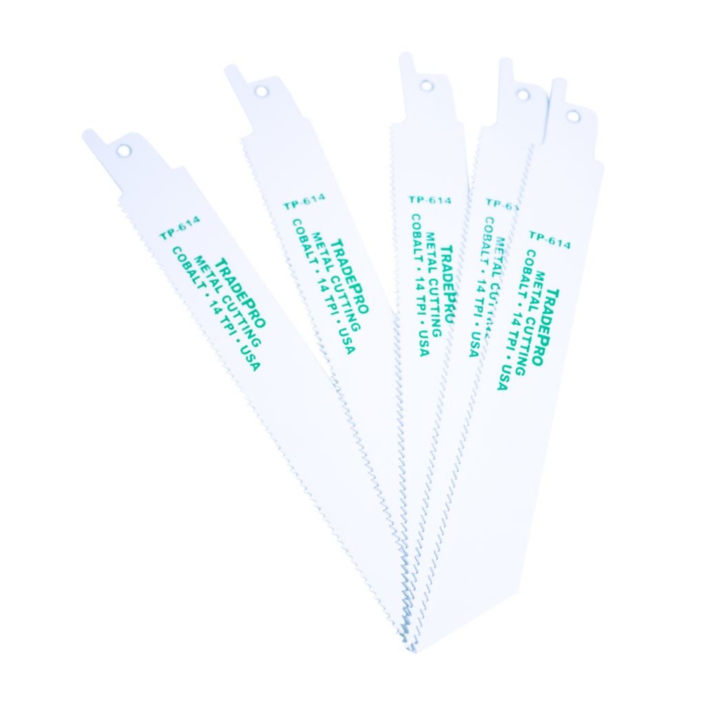 TP-614 - Bi-Metal Reciprocating Saw Blade - 6" x 3/4" x .035 with 14 TPI (5 Blades Per Pack)