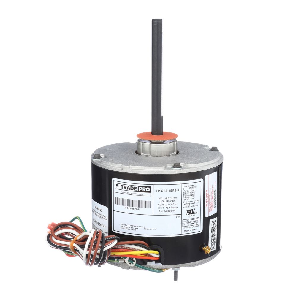 TP-C25-1SP2-8 - Condenser Fan Motor 1/4 HP 208/230V 825 RPM 1-Speed