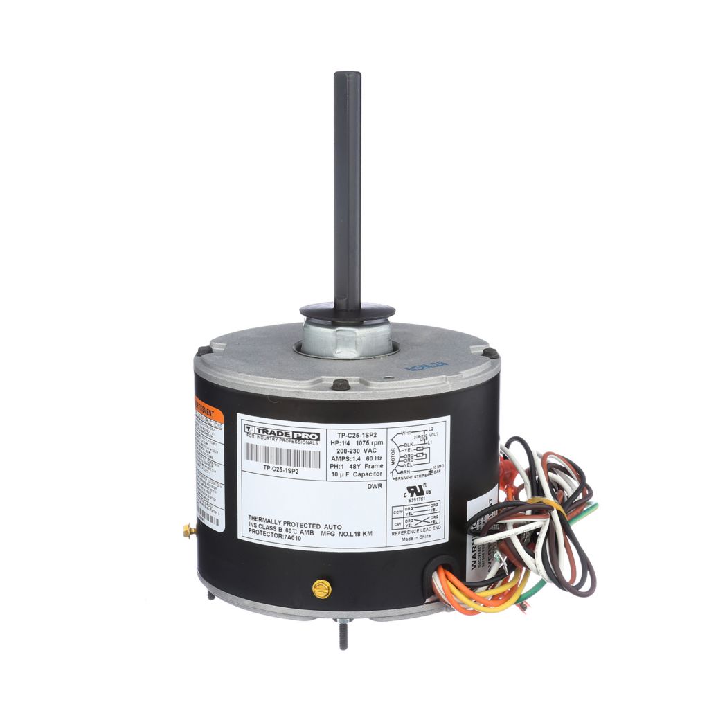TP-C25-1SP2 - Condenser Fan Motor 1/4 HP 208/230V 1.4 Amp 1075 RPM