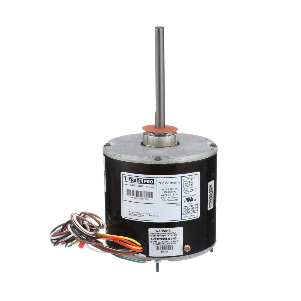 TP-C33-1SP2HT-8 - Condenser Fan Motor 1/3 HP 208/230V Hi-Temp 825 RPM Single Speed
