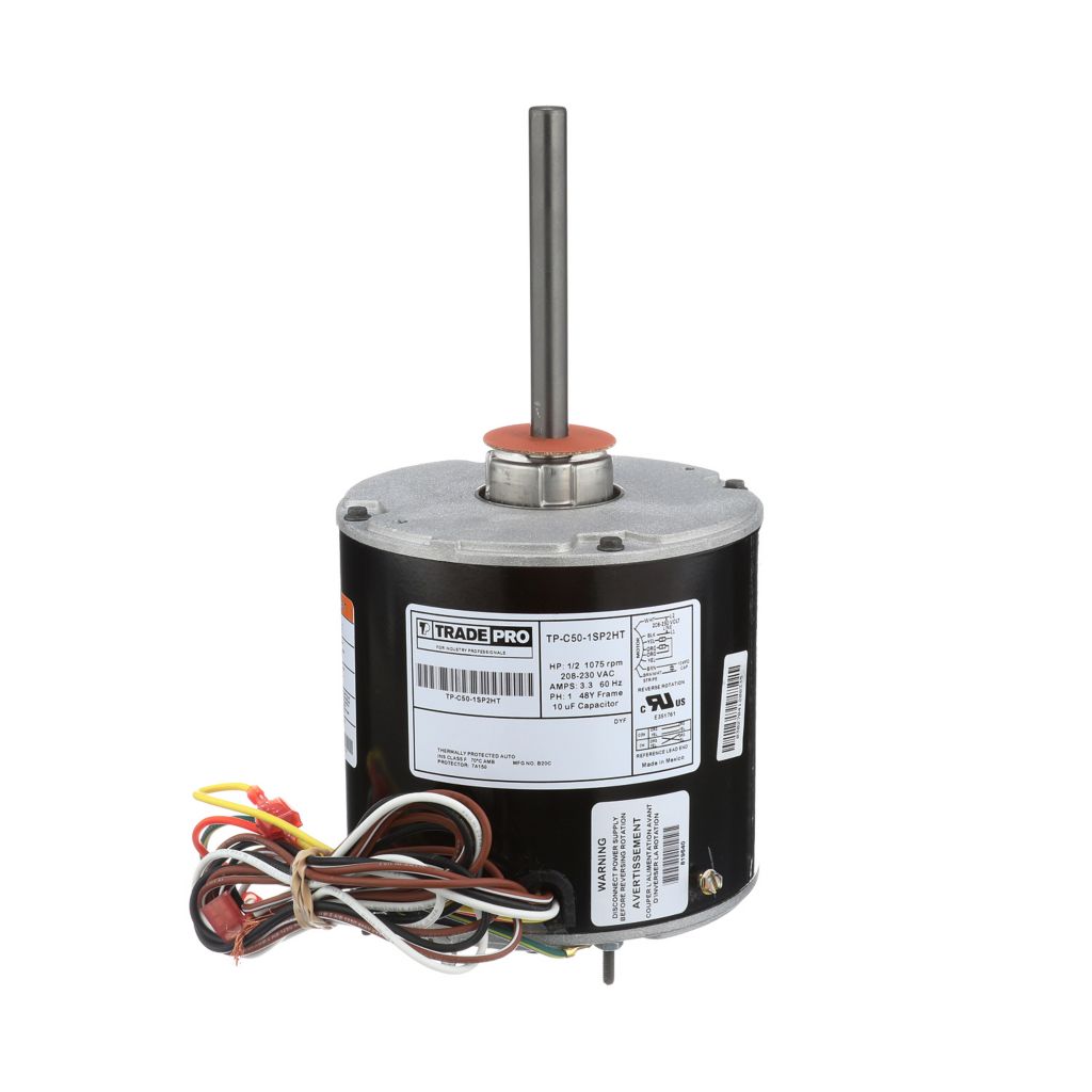 TP-C50-1SP2HT - Condenser Fan Motor 1/2 HP 70°C Hi-Temp 208/230V 1075 RPM Single Speed