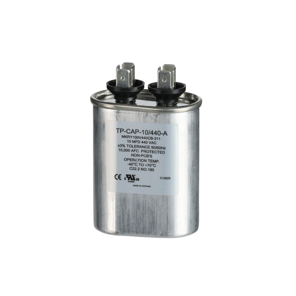 TP-CAP-10/440-A - 10MFD 440VAC Oval Run Capacitor