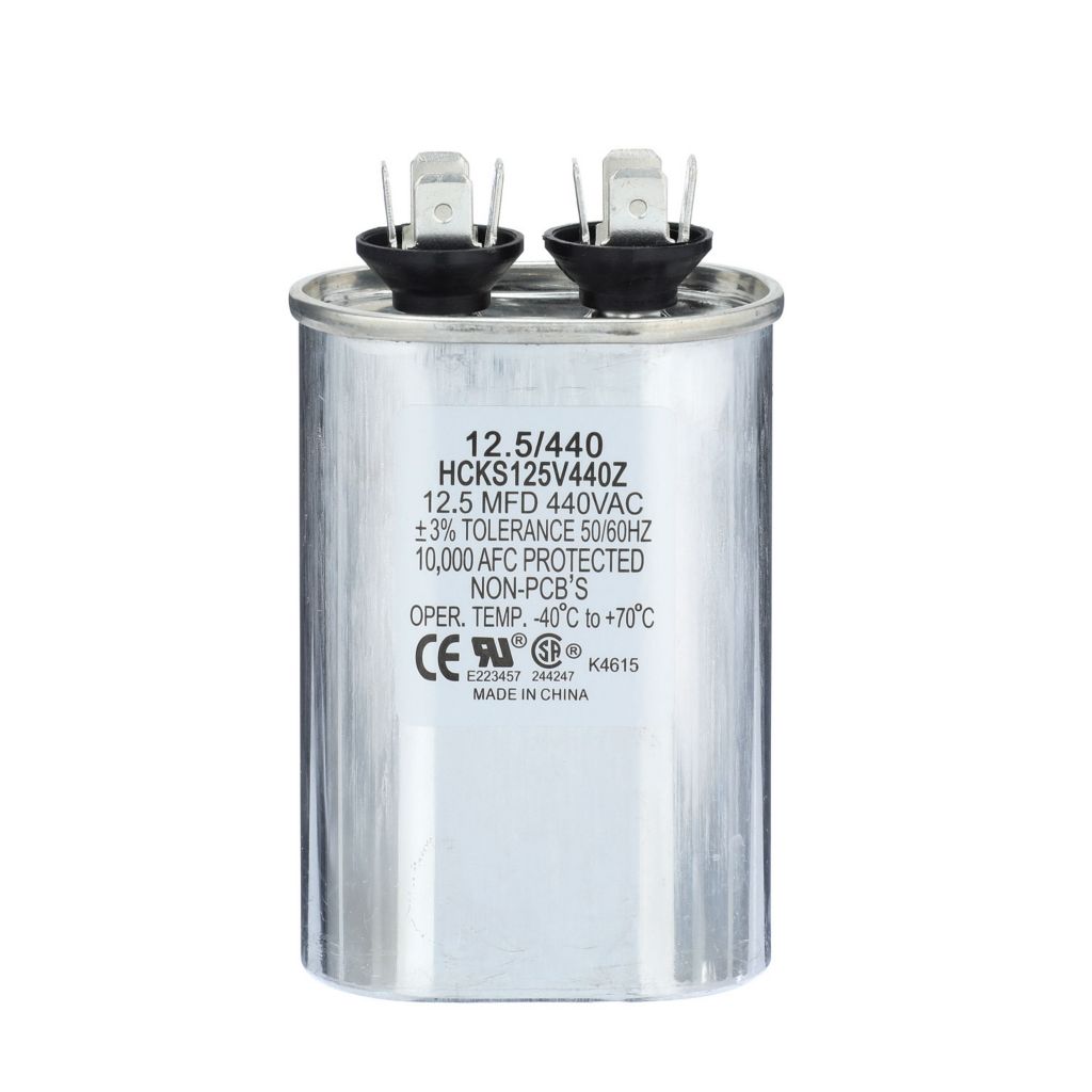 TP-CAP-12.5/440 - Oval Run Capacitor 12.5 MFD 440 VAC