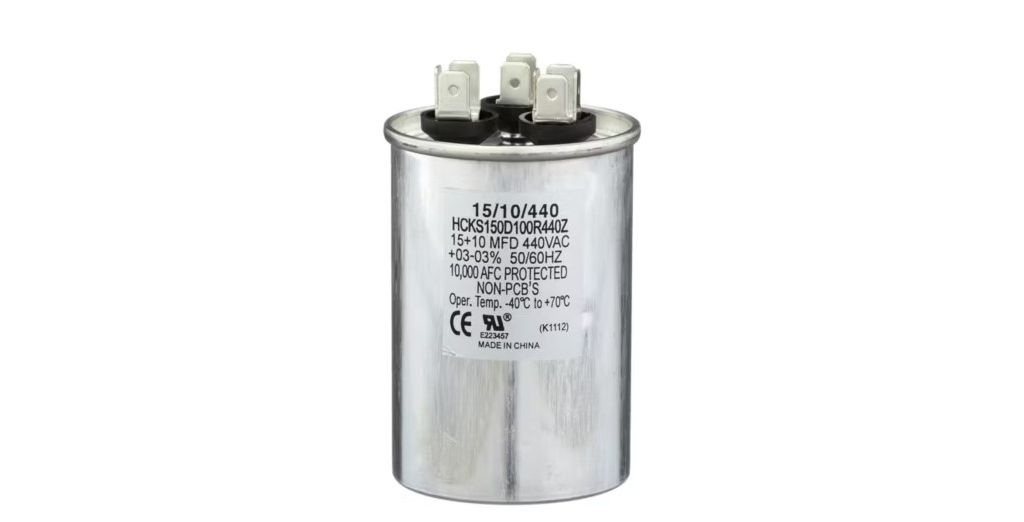 TP-CAP-15/10/440R-A - 15+10MFD 440VAC Round Run Capacitor