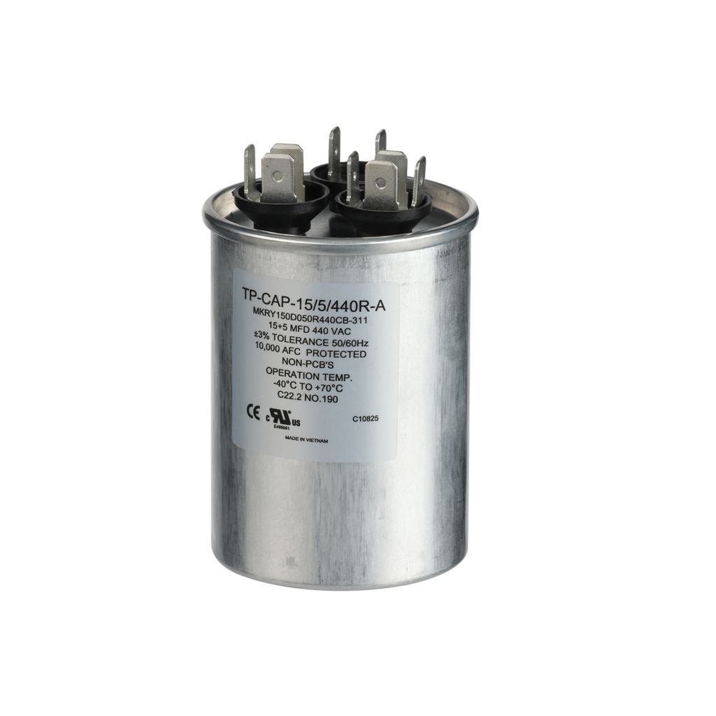 TP-CAP-15/5/440R-A - 15+5MFD 440VAC Round Run Capacitor