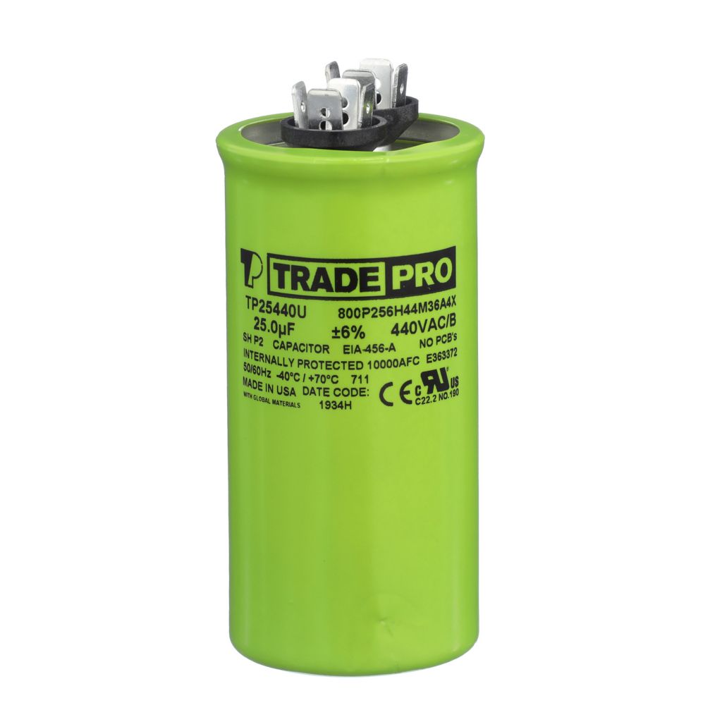 TP-CAP-25/440USA-R - Round Run Capacitor 25 MFD 440/370V (Made in USA)