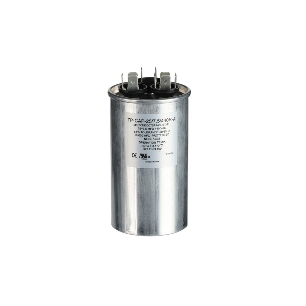 TP-CAP-25/7.5/440R-A - 25+7.5MFD 440VAC Round Run Capacitor