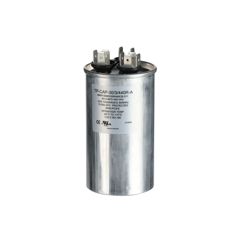 TP-CAP-30/3/440R-A - 30+3MFD 440VAC Round Run Capacitor