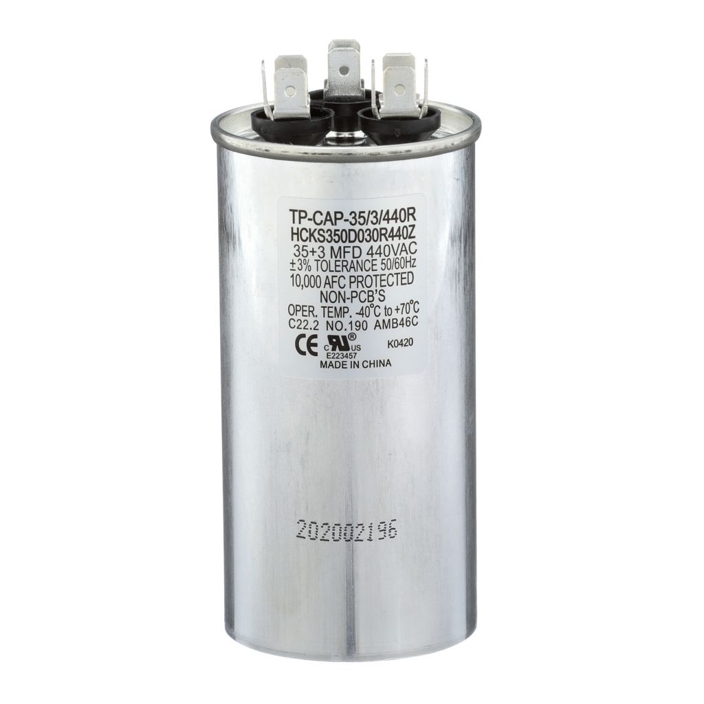 TP-CAP-35/3/440R - Round Run Capacitor 35+3 MFD 440VAC