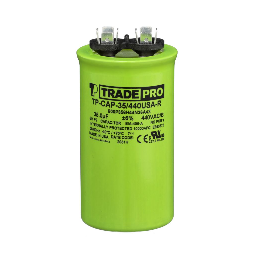 TP-CAP-35/440USA-R - Round Run Capacitor 35 MFD 440/370V (Made in USA)