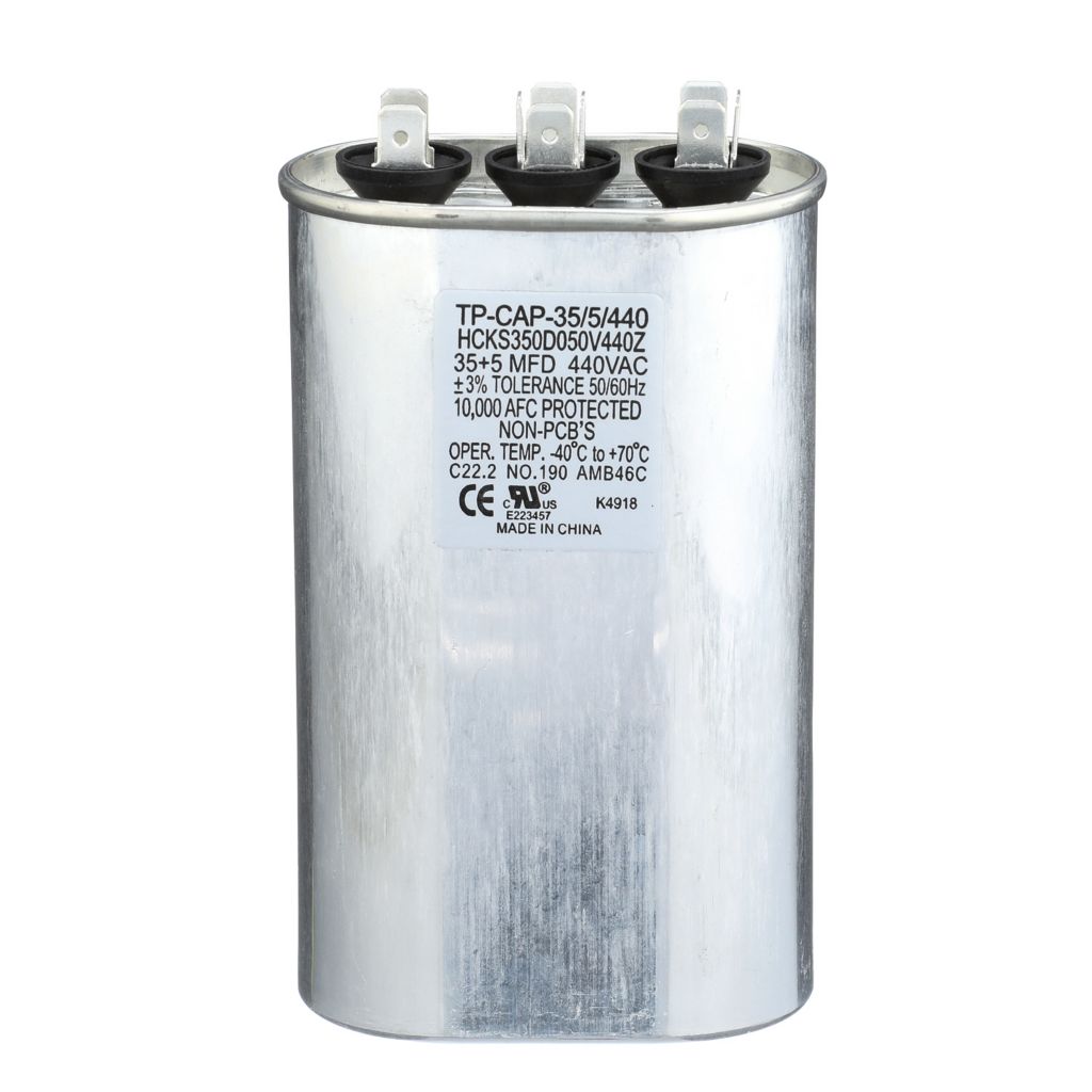 TP-CAP-35/5/440 - Oval Run Capacitor 35+5 MFD 440 VAC