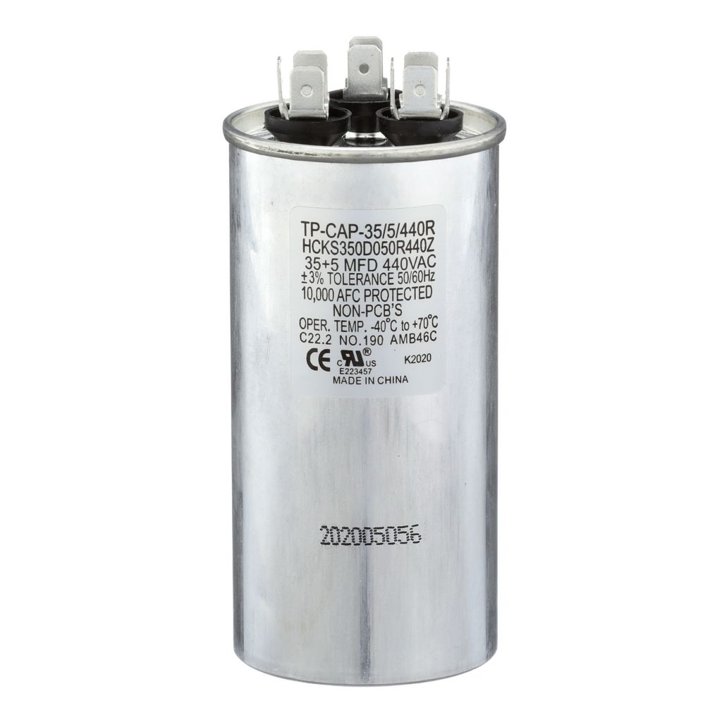 TP-CAP-35/5/440R - Round Run Capacitor 35+5 MFD 440 VAC