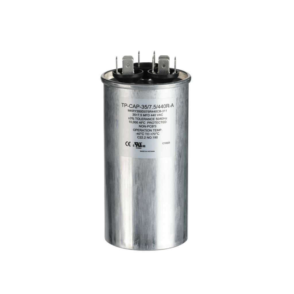 TP-CAP-35/7.5/440R-A - 35+7.5MFD 440VAC Round Run Capacitor