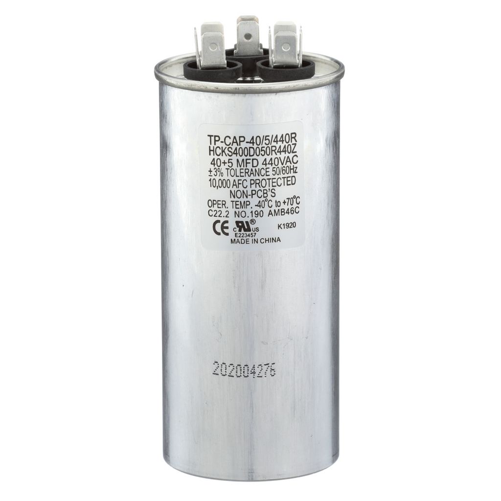 TP-CAP-40/5/440R - Round Run Capacitor 40+5 MFD 440 VAC