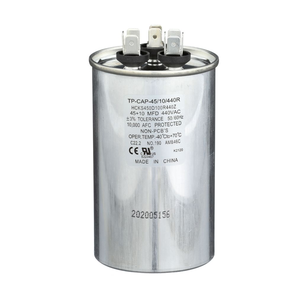 TP-CAP-45/10/440R - Round Run Capacitor 45+10 MFD 440 VAC