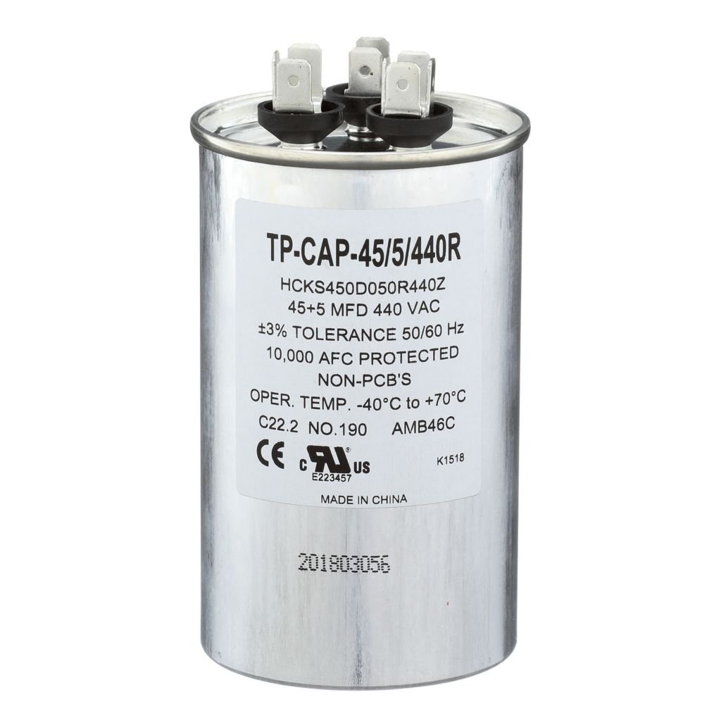 TP-CAP-45/5/440R - Round Run Capacitor 45+5 MFD 440 VAC