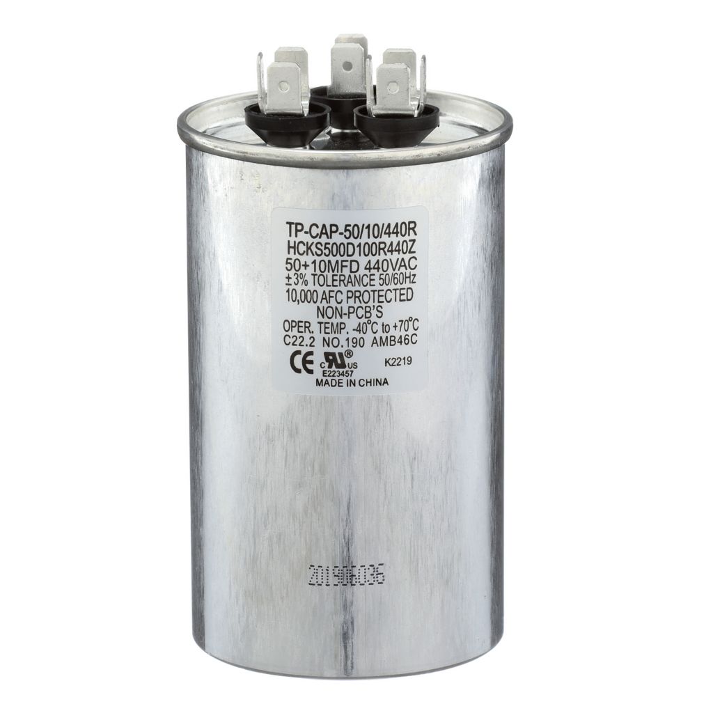 TP-CAP-50/10/440R - Round Run Capacitor 50+10 MFD 440 VAC