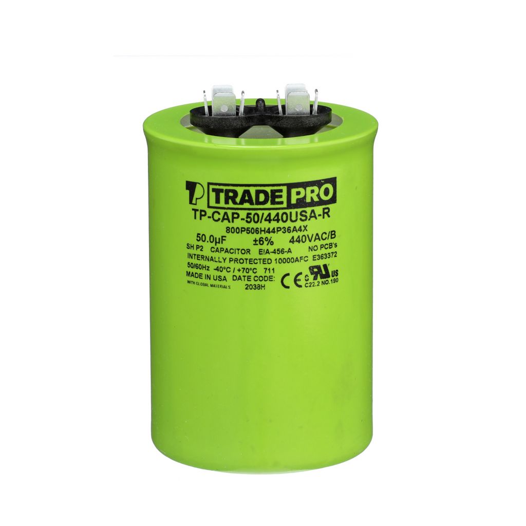 TP-CAP-50/440USA-R - Round Run Capacitor 50 MFD 440/370V (Made in USA)