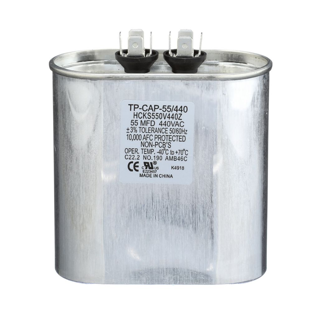 TP-CAP-55/440 - Oval Run Capacitor 55 MFD 440 VAC