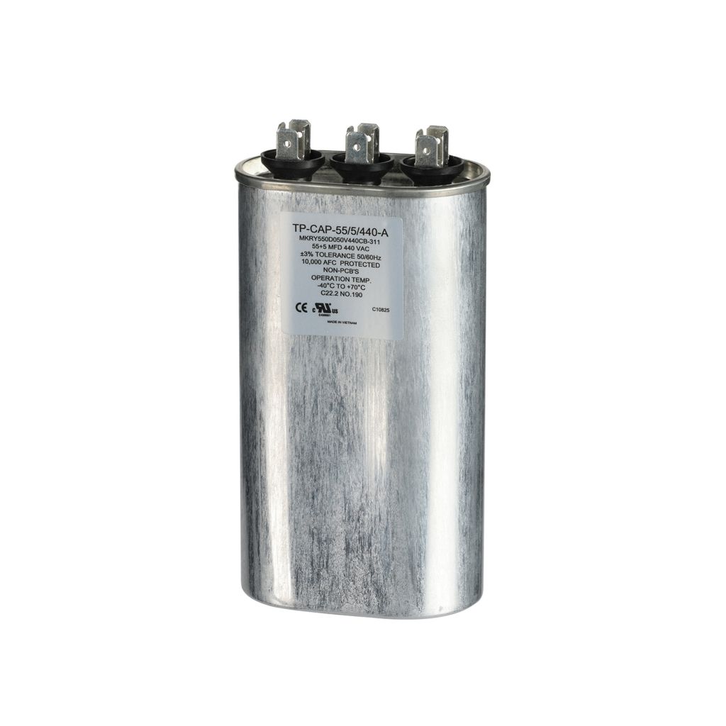 TP-CAP-55/5/440-A - 55+5MFD 440VAC Oval Run Capacitor