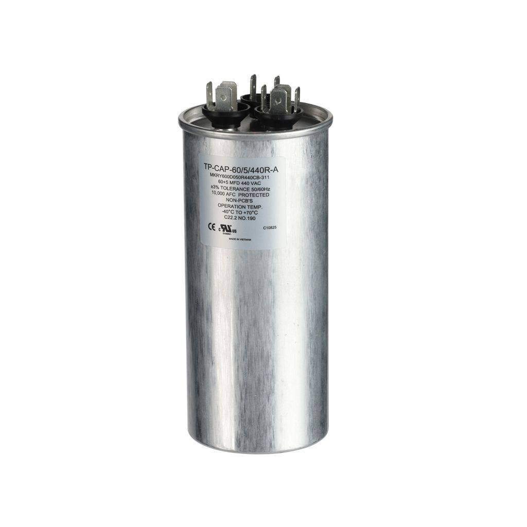 TP-CAP-60/5/440R-A - 60+5MFD 440VAC Round Run Capacitor