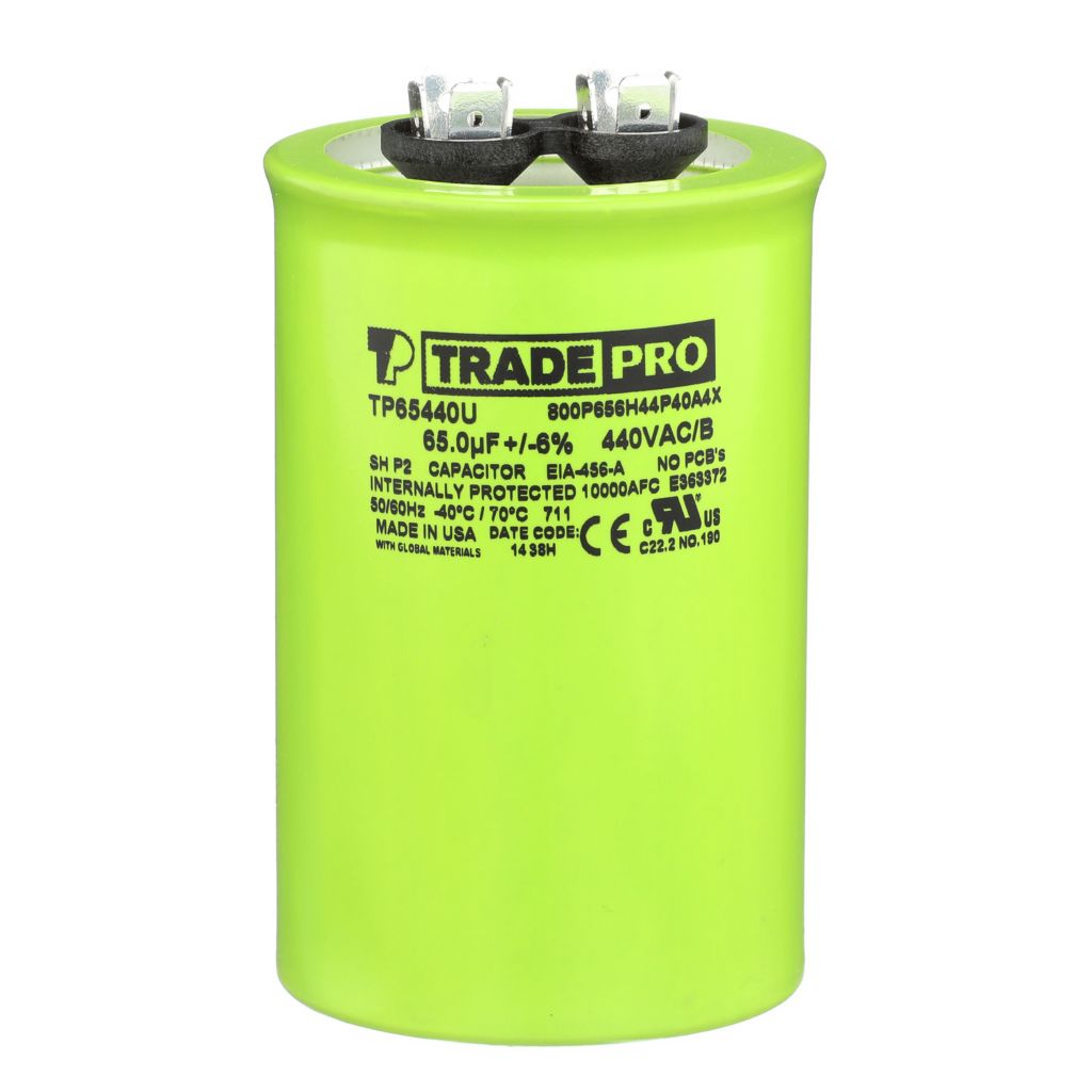 TP-CAP-65/440USA-R - Round Run Capacitor 65 MFD 440/370V (Made in USA)