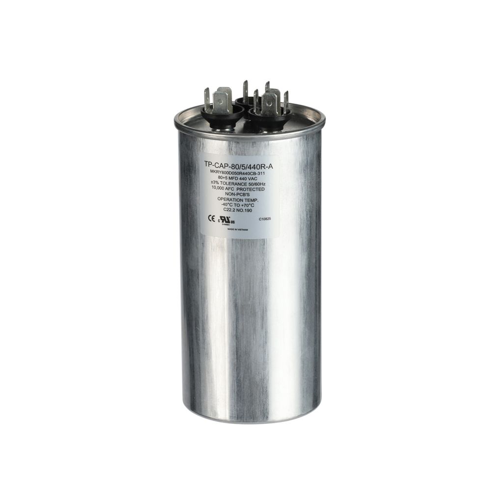 TP-CAP-80/5/440R-A - 80+5MFD 440VAC Round Run Capacitor
