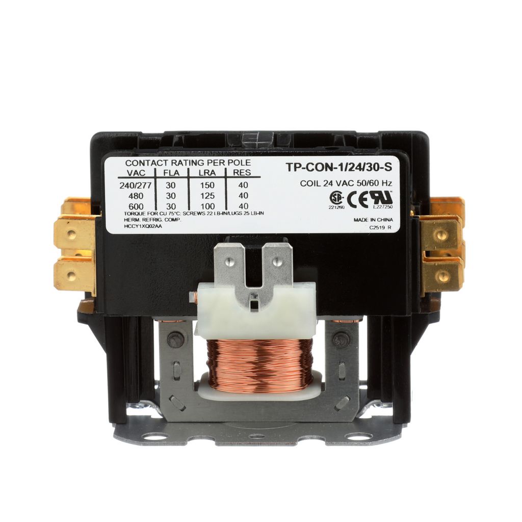 TP-CON-1/24/30-S - 1 Pole - 24V - 30 Amp Contactor with Screws
