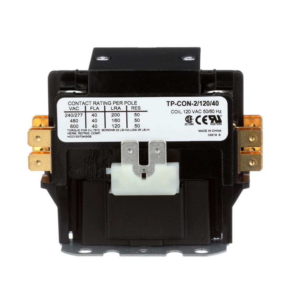 TP-CON-2/120/40 - 2 Pole - 120V - 40 Amp Contactor
