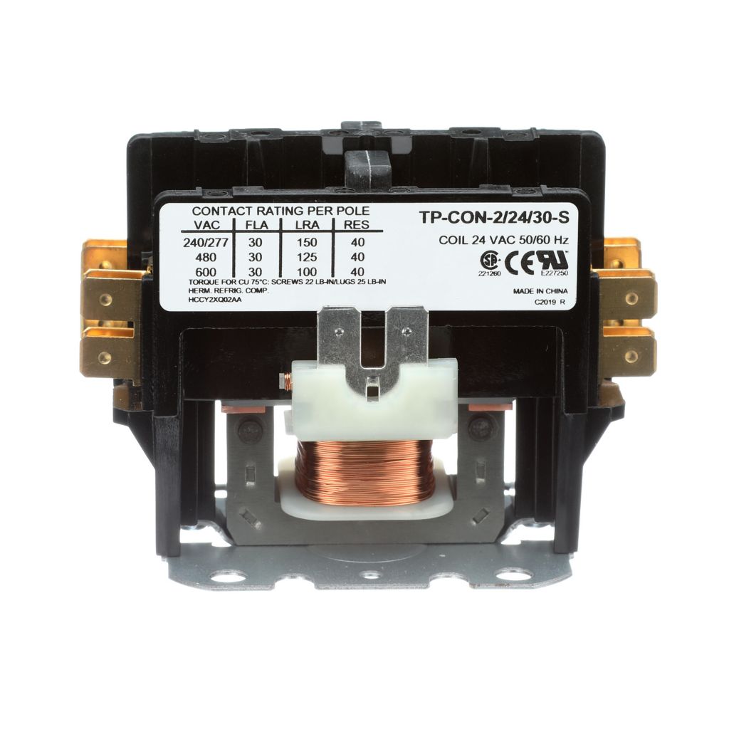 TP-CON-2/24/30-S - 2 Pole - 24V - 30 Amp Contactor with Screws