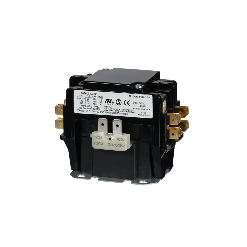 TP-CON-2/120/30-A - 2-Pole 120VAC 30FLA Contactor