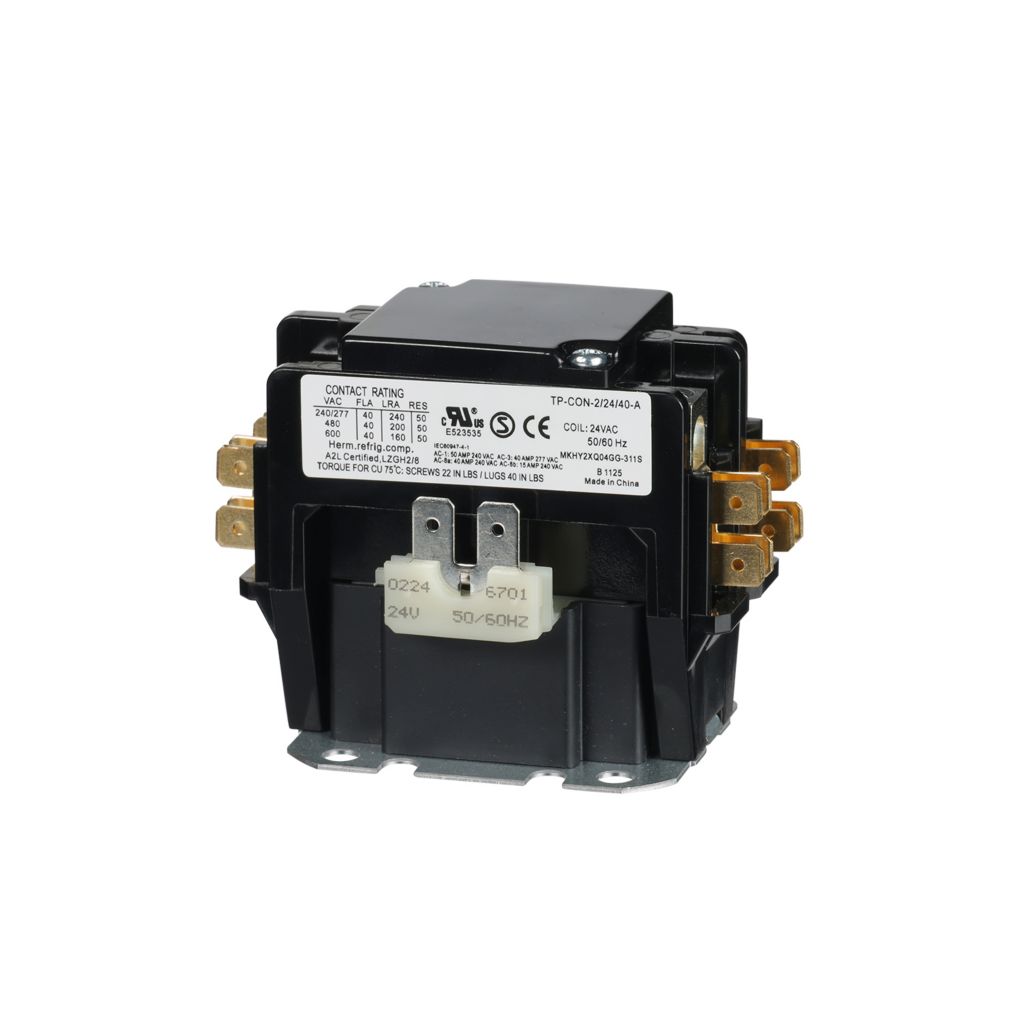 TP-CON-2/24/40-A - 2-Pole 24VAC 40FLA Contactor