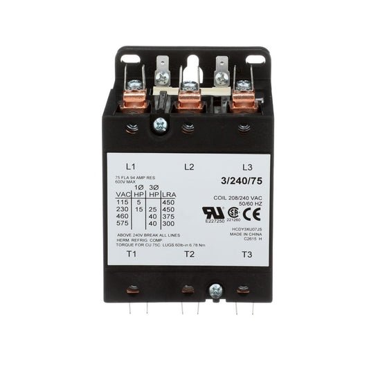 TP-CON-3/240/75 - 3 Pole - 240V - 75 Amp Contactor