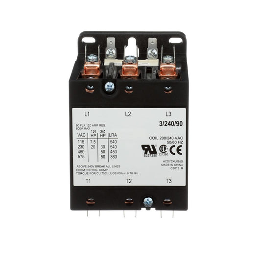 TP-CON-3/240/90 - 3 Pole - 240V - 90 Amp Contactor