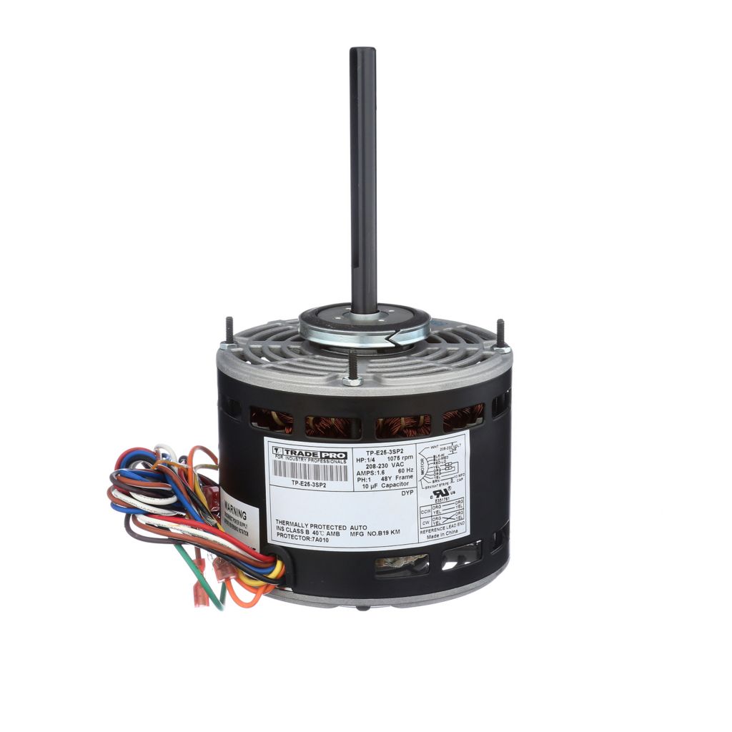 TP-E25-3SP2 - Direct Drive Blower Motor 1/4 HP 208/230V 2.2 Amp 1075 RPM 3-Speed