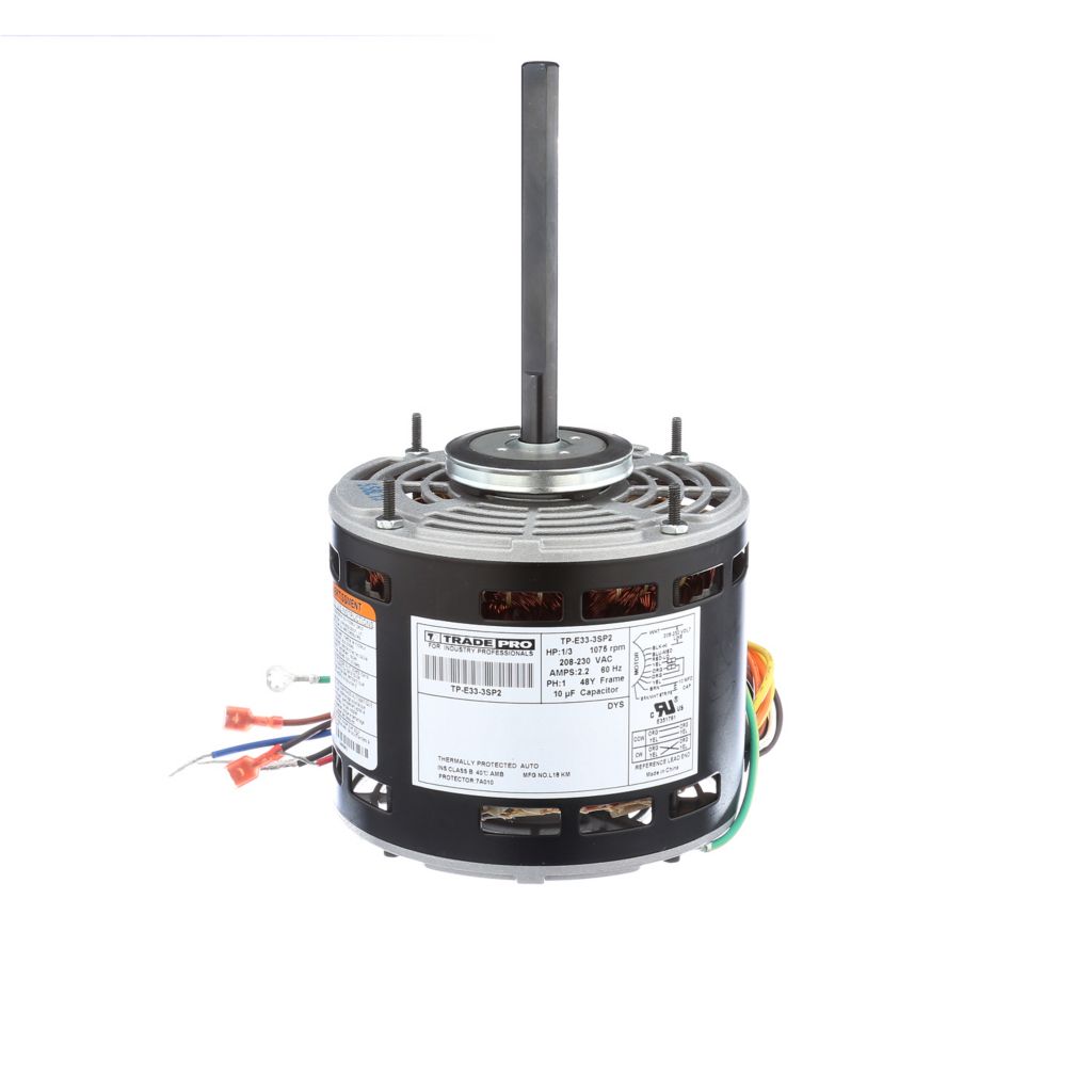 TP-E33-3SP2 - Direct Drive Blower Motor 1/3 HP 208/230V 2.2 Amp 1075 RPM 3-Speed