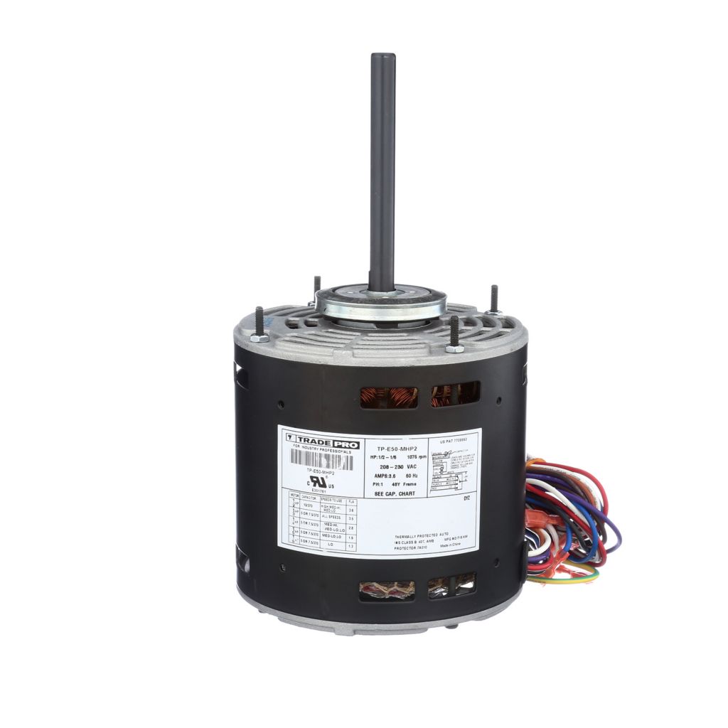 TP-E50-MHP2 - Direct Drive Blower Motor Multi-Horsepower 1/6 - 1/2 HP 208/230V 1075 RPM 3-Speed