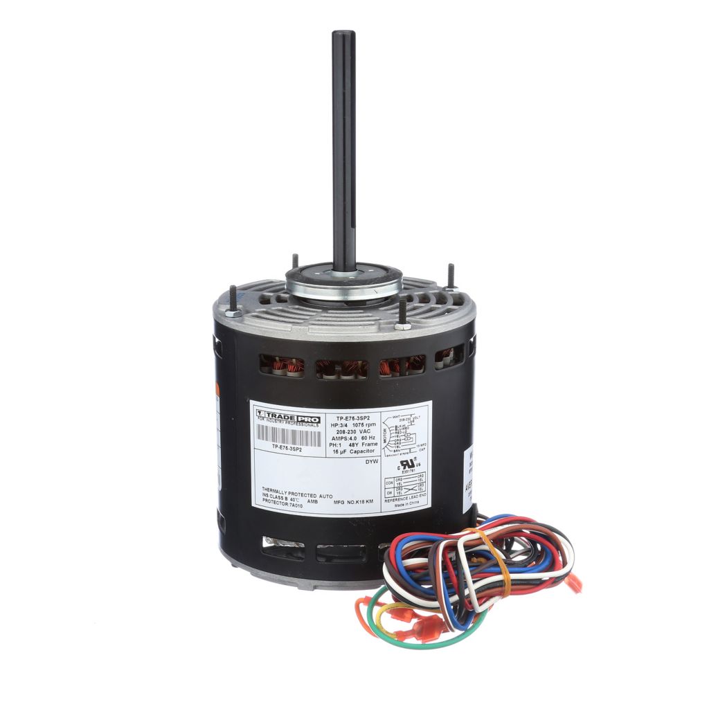 TP-E75-3SP2 - Direct Drive Blower Motor 3/4 HP 208/230V 5.4 Amp 1075 RPM 3-Speed