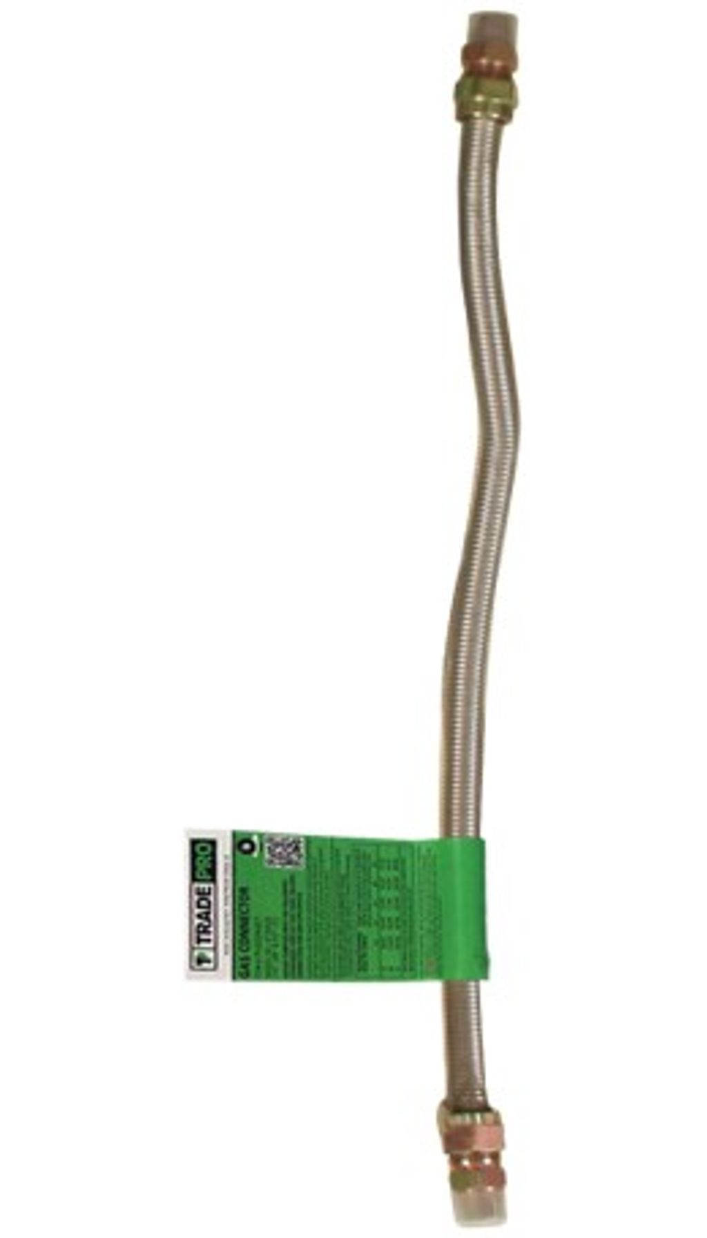 TP-GC-121212MM-24 - Stainless Steel Gas Connector, 1/2" OD, 1/2"MIP x 1/2" MIP x 24" Long