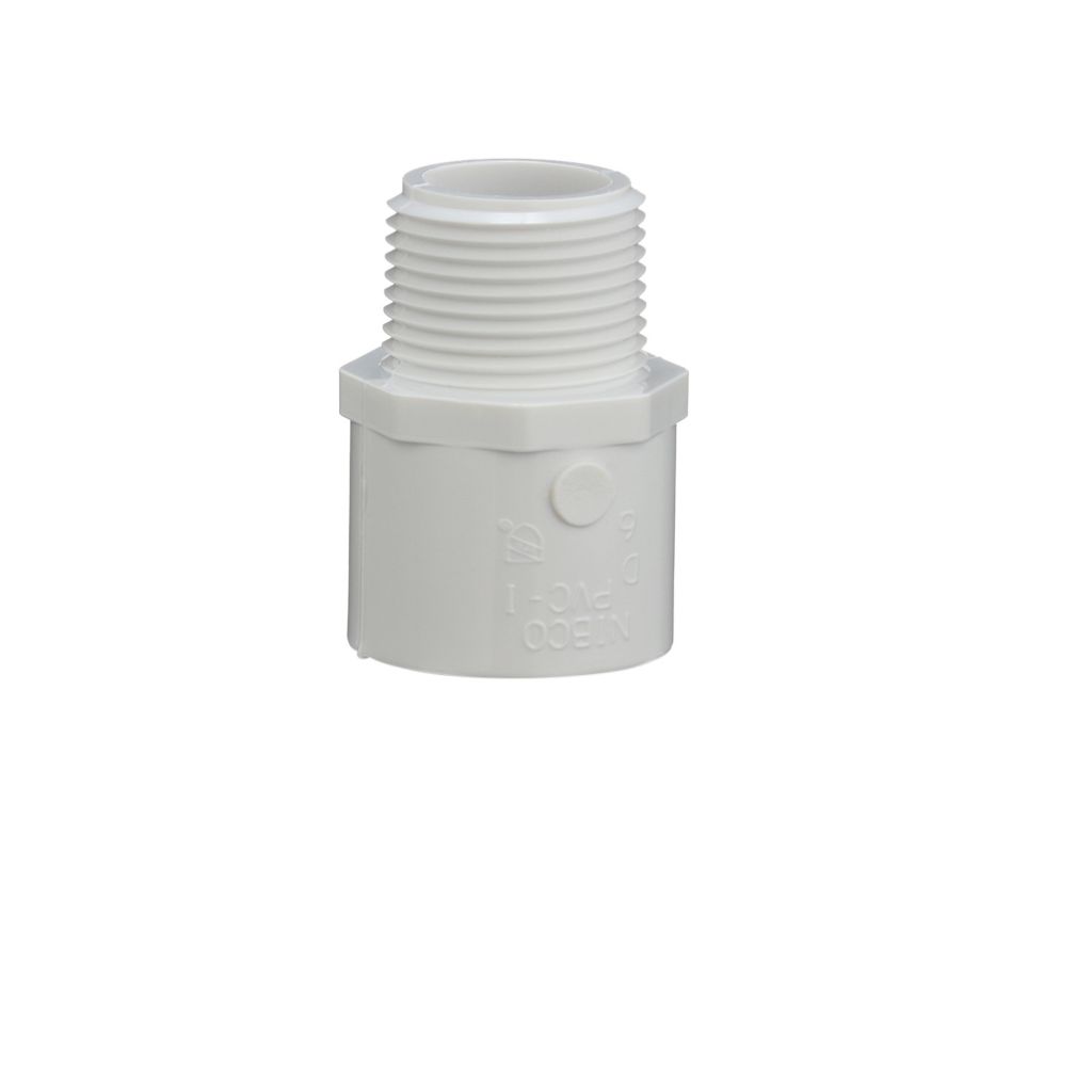 TP-PVC-436007A - 436-007 3/4" MIPT x Slip Male Adapter PVC Schedule 40 (Bag of 10)