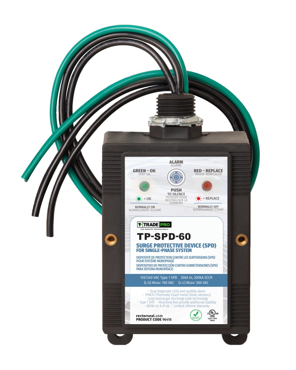 TP-SPD-60 - Surge Protective Device (SPD) for Single-Phase System