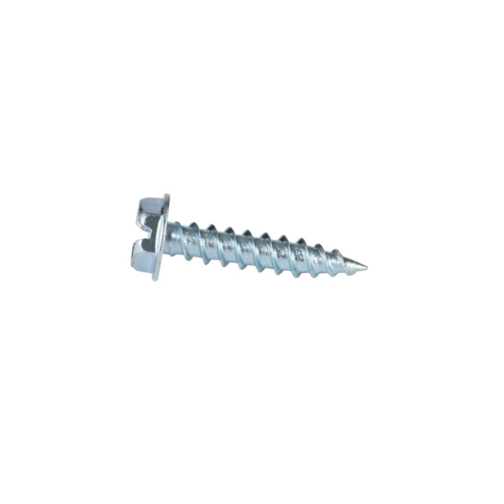 TP-10516X1TP500 - #10 (5/16" Hex) X 1" Hex Washer Head Slot Sharp Point Tapping Screw Zinc Plated